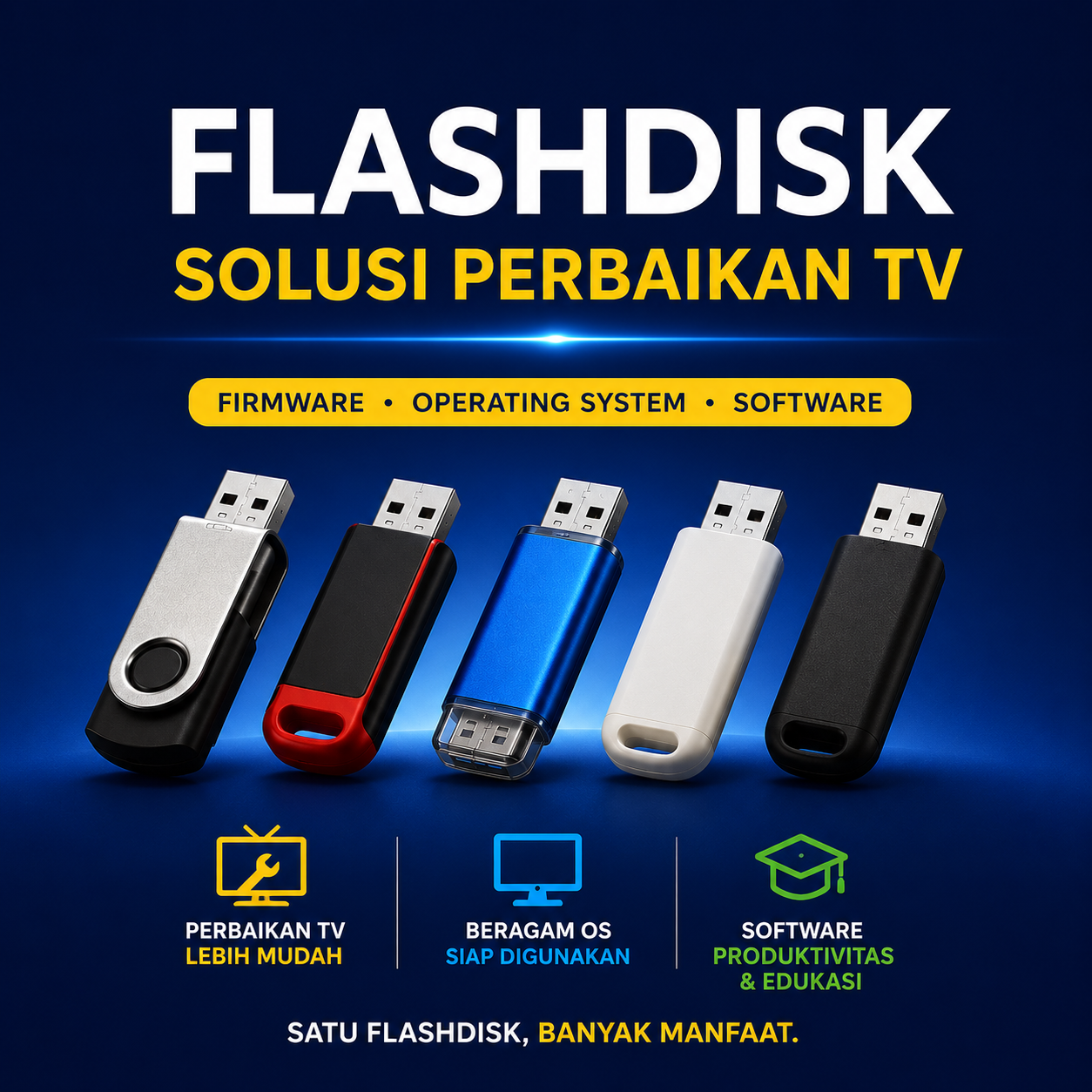Flashdisk Wong Dhani untuk Perbaikan Smart TV dan PC